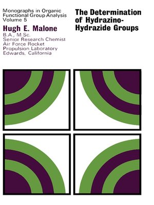 cover image of The Determination of Hydrazino-Hydrazide Groups